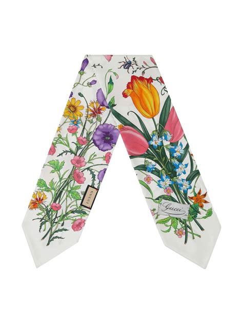 gucci flower silk scarf|authentic gucci silk scarf.